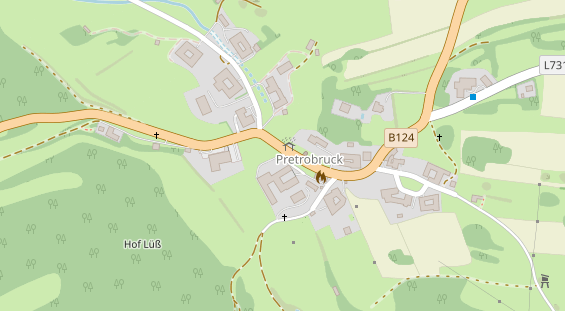 Restaurant auf Karte