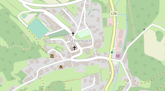 Restaurant auf Karte