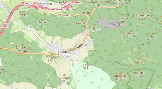 Restaurant auf Karte