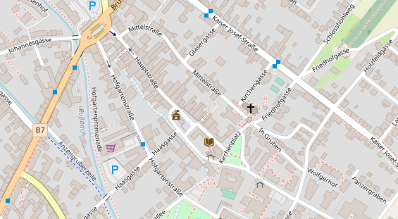 Restaurant auf Karte