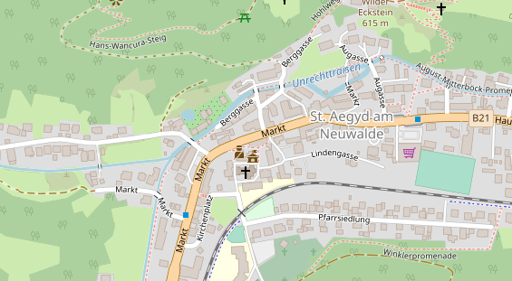 Restaurant auf Karte