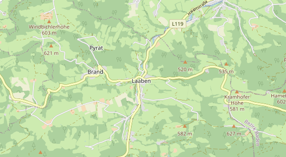 Restaurant auf Karte