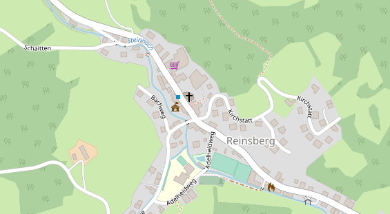 Restaurant auf Karte