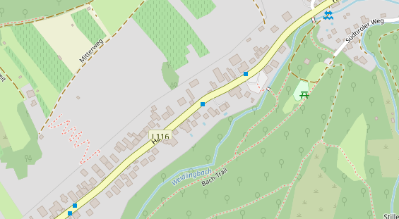 Restaurant auf Karte