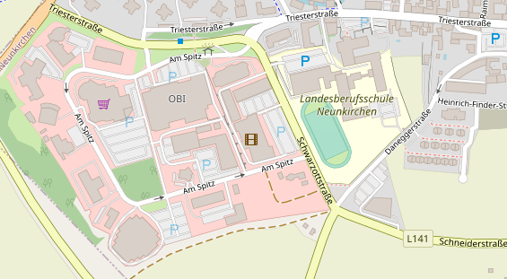 Restaurant auf Karte