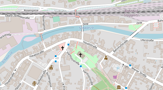 Restaurant auf Karte