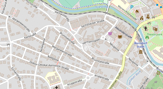 Restaurant auf Karte