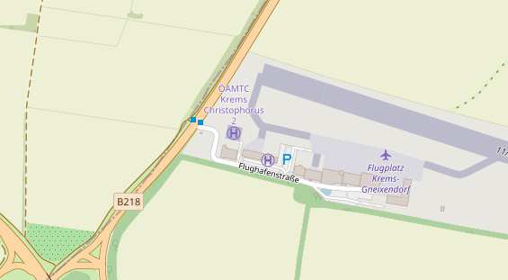 Restaurant auf Karte