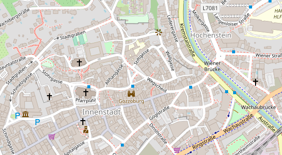 Restaurant auf Karte