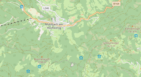 Restaurant auf Karte