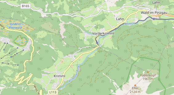 Restaurant auf Karte