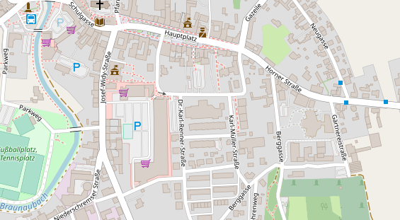 Restaurant auf Karte