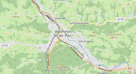Restaurant auf Karte