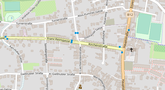 Restaurant auf Karte