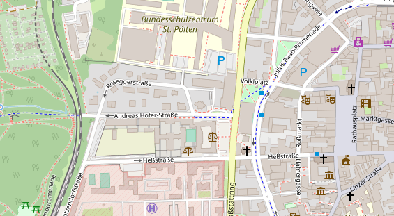 Restaurant auf Karte