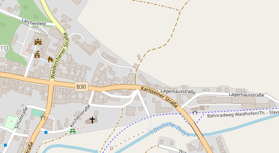 Restaurant auf Karte