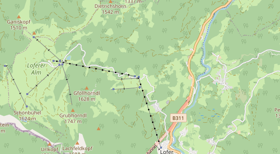 Restaurant auf Karte