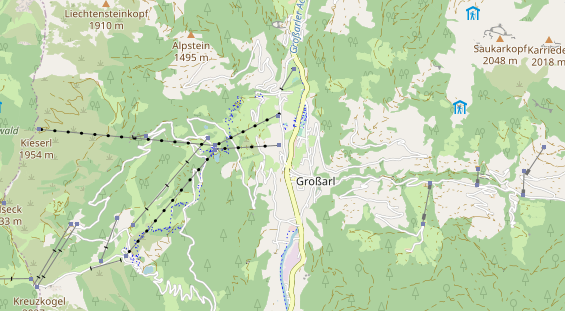 Restaurant auf Karte