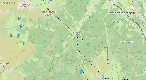 Restaurant auf Karte