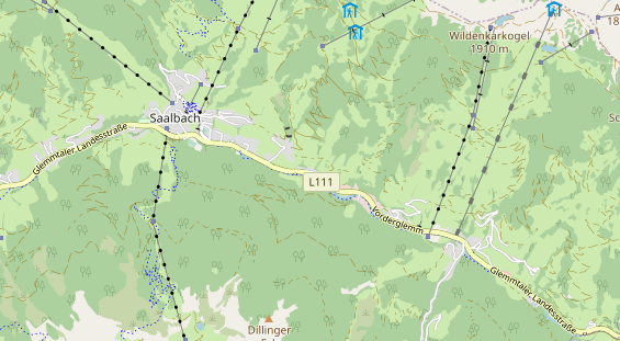 Restaurant auf Karte