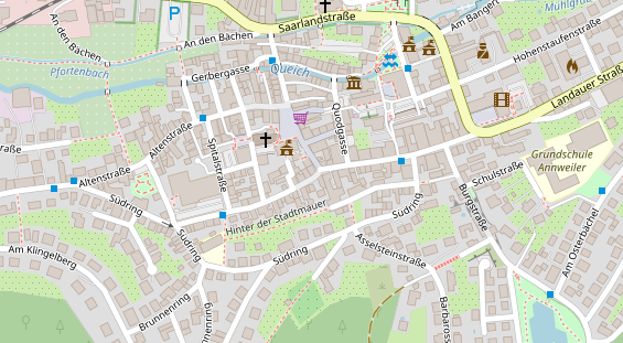 Restaurant auf Karte