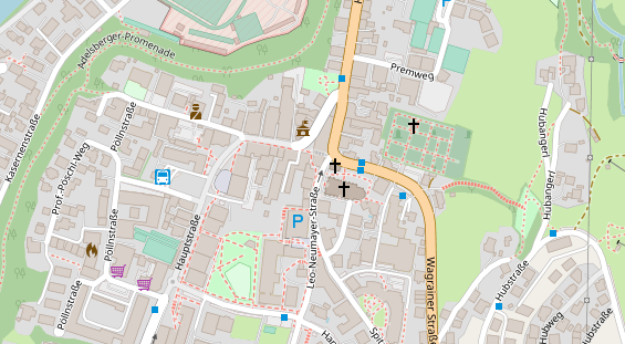 Restaurant auf Karte