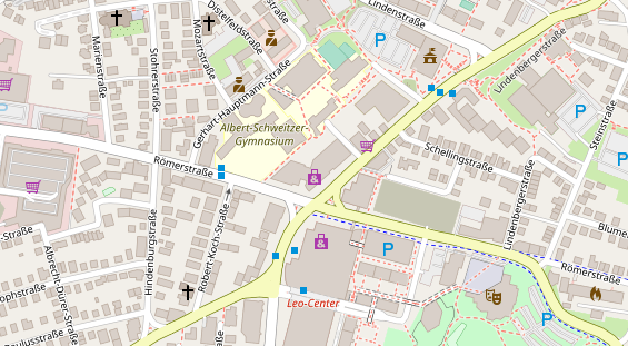 Restaurant auf Karte