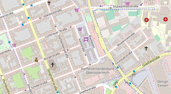 Restaurant auf Karte