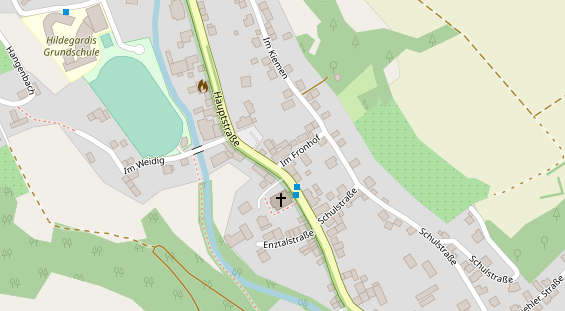 Restaurant auf Karte