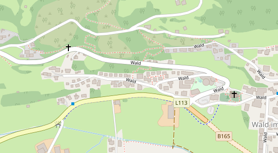 Restaurant auf Karte