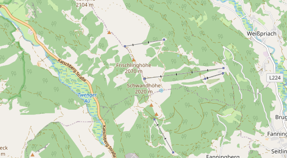 Restaurant auf Karte