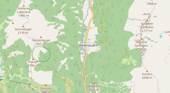 Restaurant auf Karte