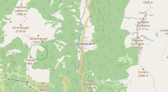 Restaurant auf Karte