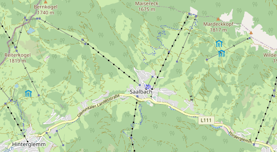 Restaurant auf Karte