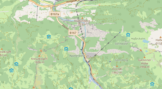 Restaurant auf Karte