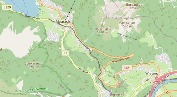 Restaurant auf Karte