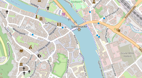 Restaurant auf Karte