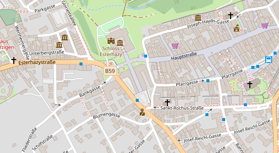 Restaurant auf Karte