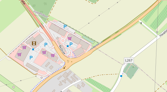 Restaurant auf Karte