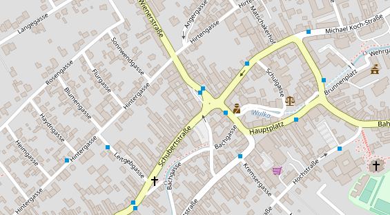 Restaurant auf Karte