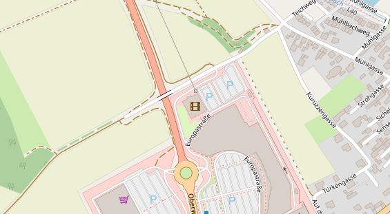 Restaurant auf Karte