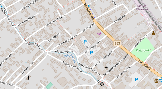 Restaurant auf Karte