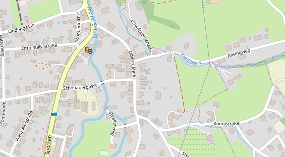 Restaurant auf Karte