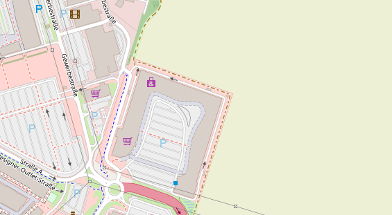 Restaurant auf Karte