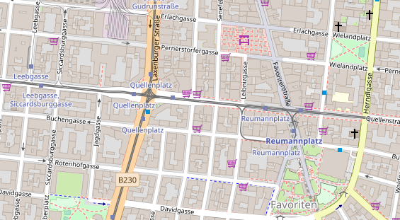 Restaurant auf Karte