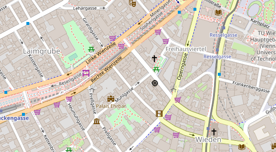 Restaurant auf Karte