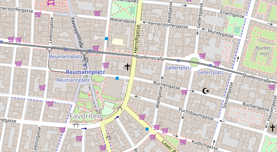 Restaurant auf Karte