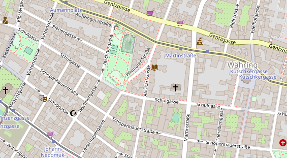 Restaurant auf Karte