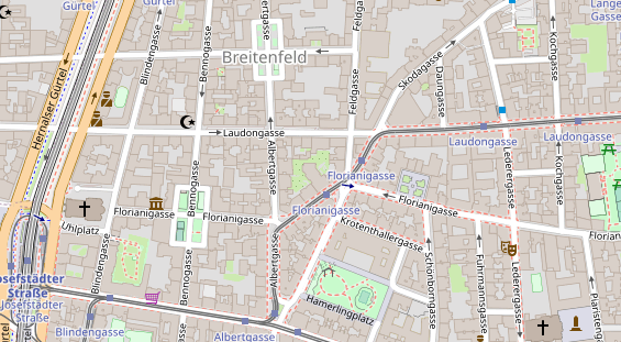 Restaurant auf Karte