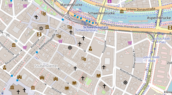 Restaurant auf Karte